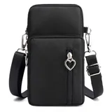 Nylon Phone Bag with Multiple Zipper Pockets — view 4