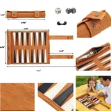 Suede Roll-Up Backgammon Set — view 2