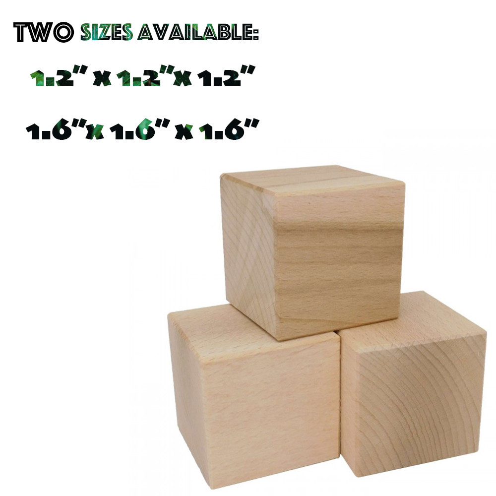 Solid Natural Beechwood Inspirational Cube Block — view 2
