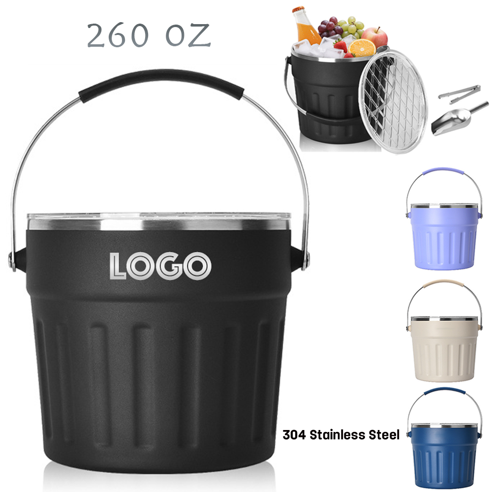 260 oz Vacuum-Insulated Stainless Steel Ice Bucket