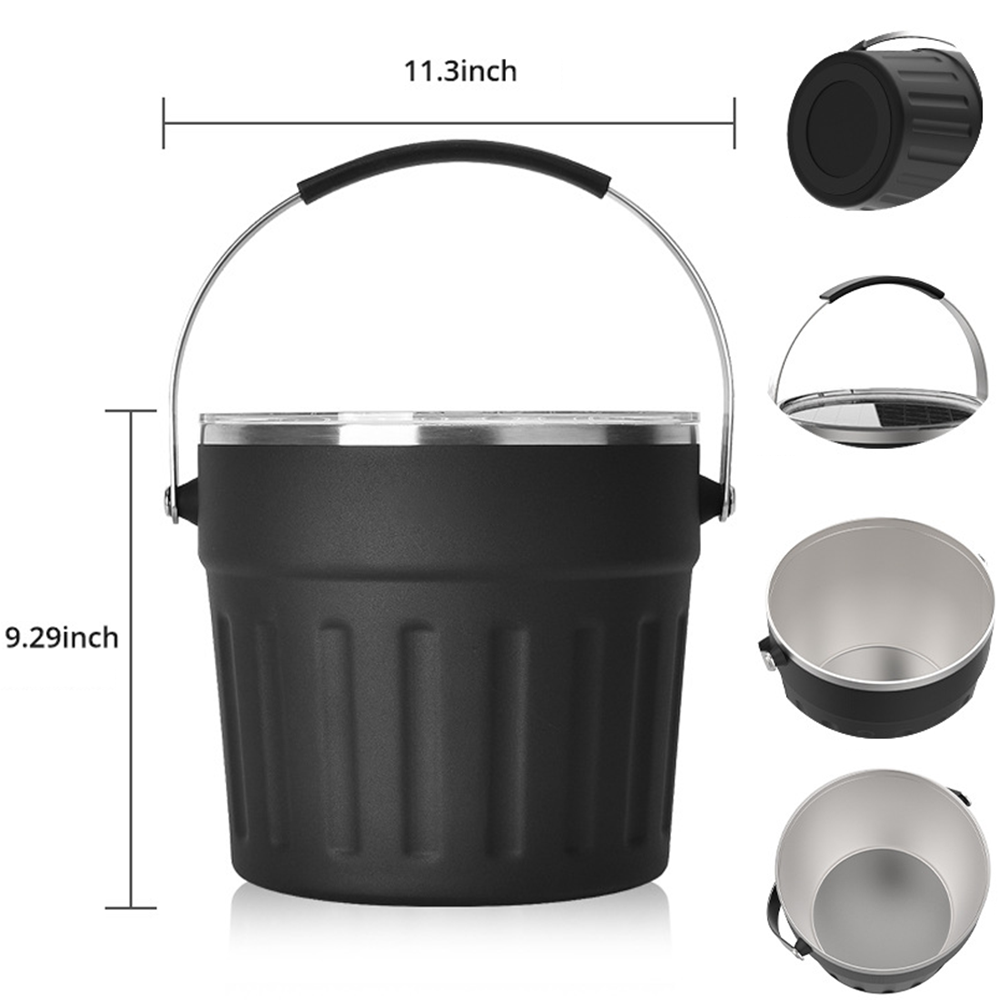 260 oz Vacuum-Insulated Stainless Steel Ice Bucket — view 3