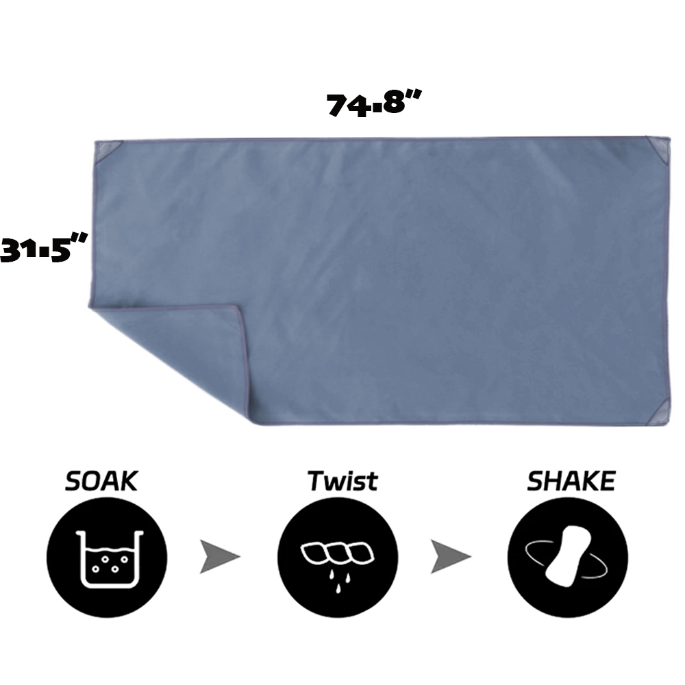 75-inch Quick-Dry Magnetic Double-Sided Fleece Towel — view 2