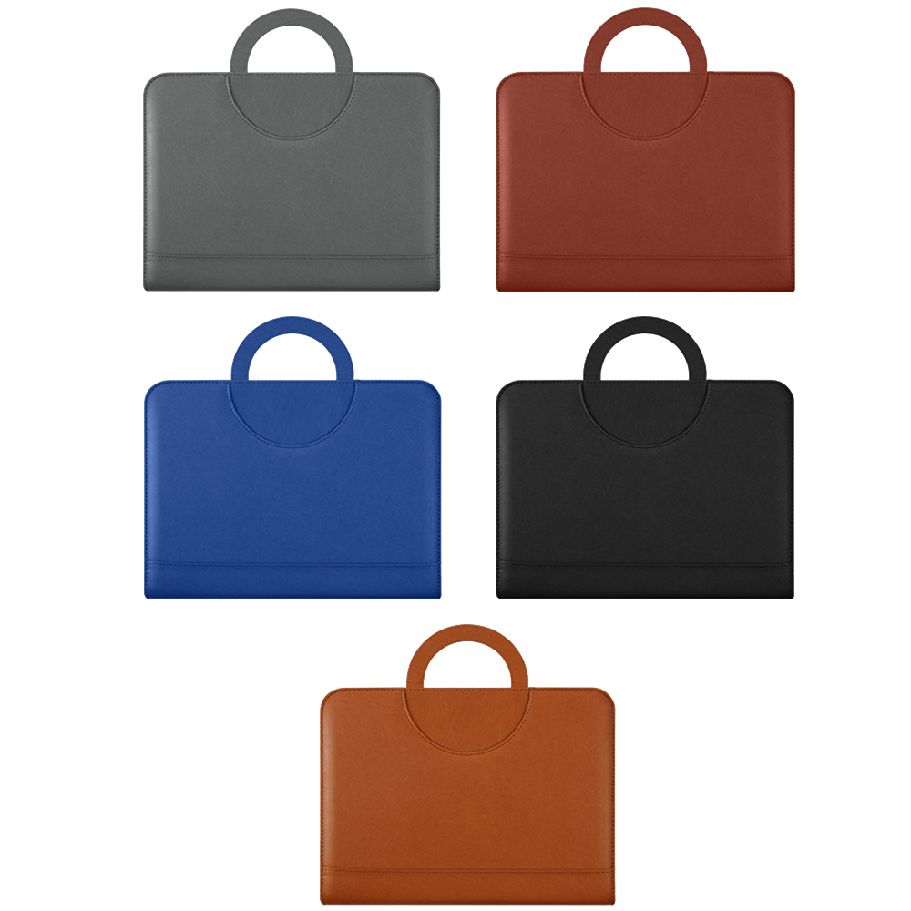 A4 Sleek Zippered PU Leather Organizer Padfolio — view 3