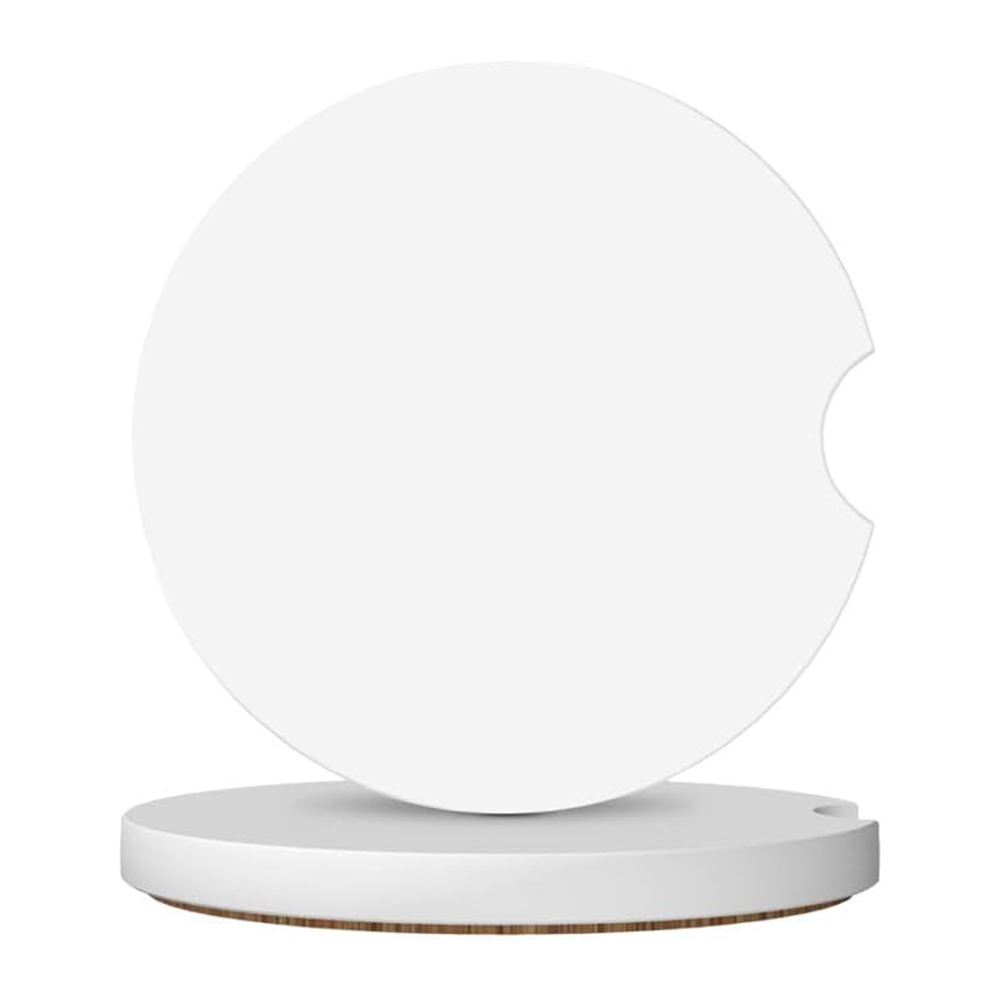 Round-Notch Ceramic Absorbent Car Cup Holder Coaster — view 3