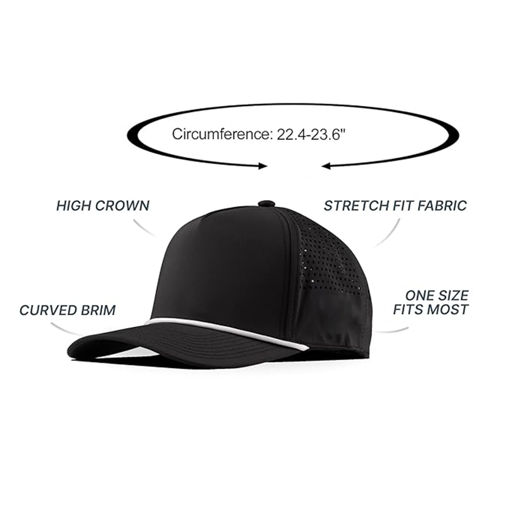 High-Crown Ventilated Stretch 5-Panel Rope Hat — view 2