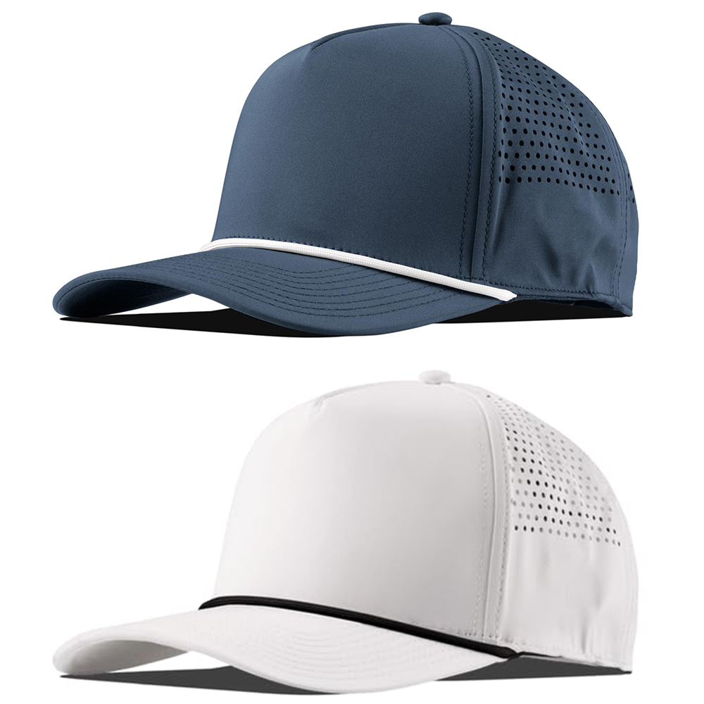 High-Crown Ventilated Stretch 5-Panel Rope Hat — view 3