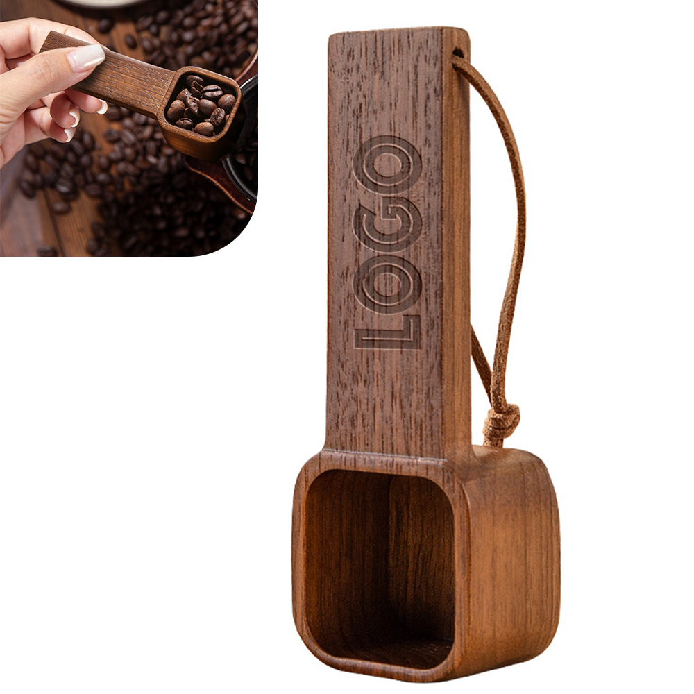 Reusable Wood Square-Cup Coffee Scoop