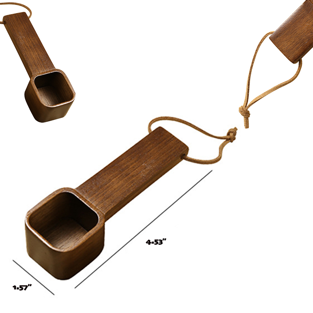 Reusable Wood Square-Cup Coffee Scoop — view 2