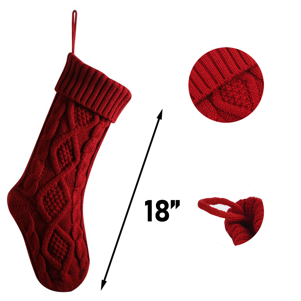 18-inch Custom Knit Christmas Stocking — view 2