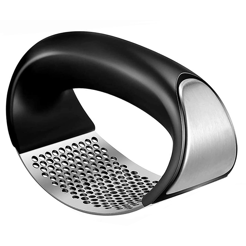 Stainless Steel Garlic Press Rocker with Handle — view 3