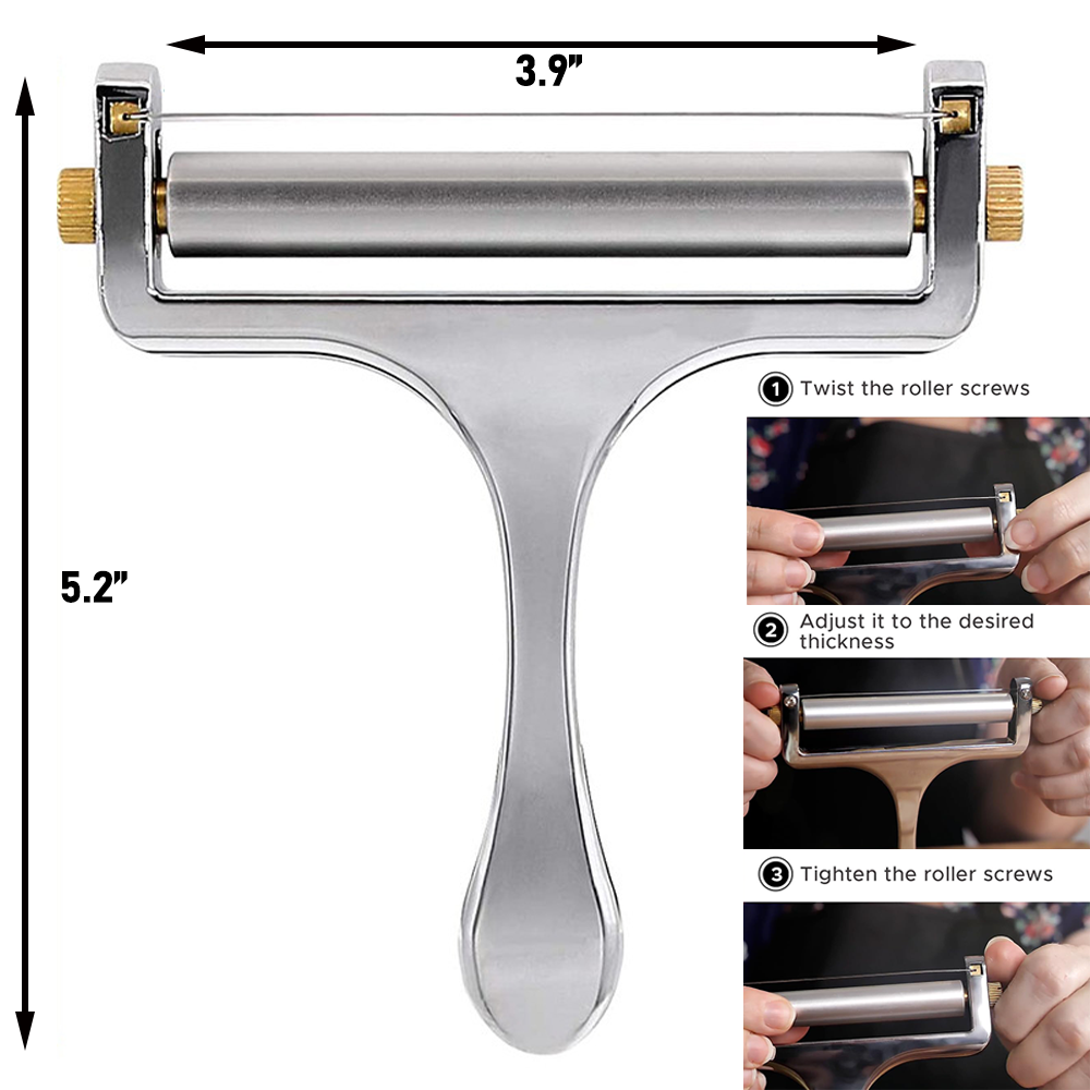 Adjustable Stainless Steel Cheese Cutter & Slicer — view 2