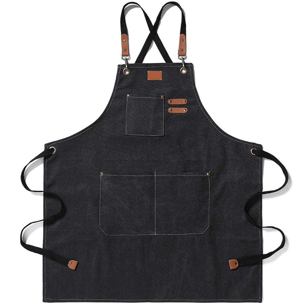 Heavy-Duty Cross-Back Cotton Canvas Apron — view 3