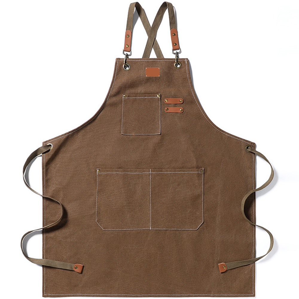Heavy-Duty Cross-Back Cotton Canvas Apron — view 5