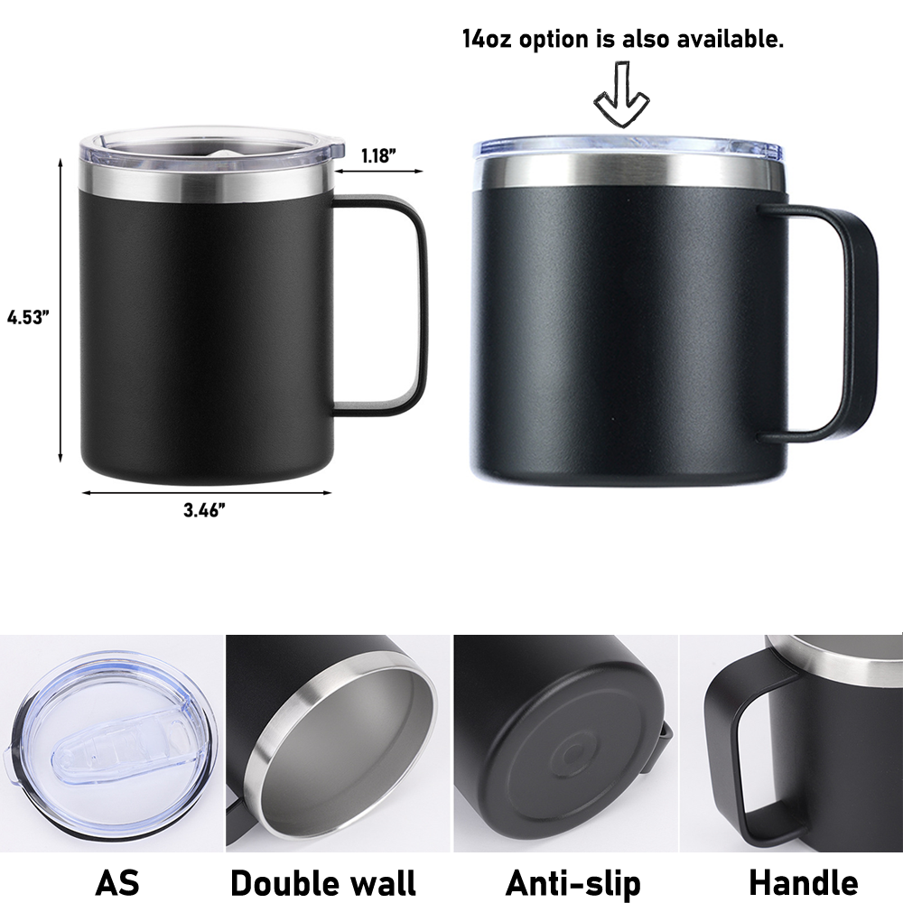 12 oz Insulated Stainless Steel Travel Mug — view 2