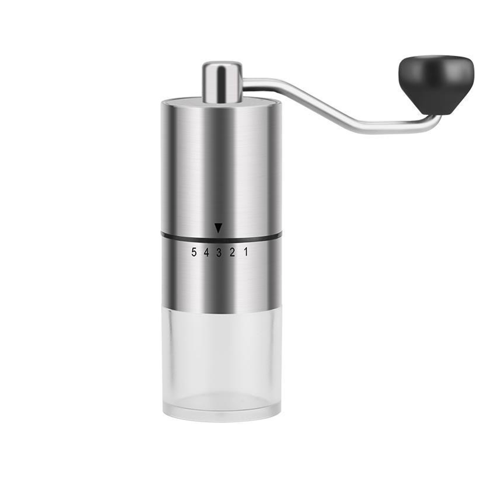Manual Stainless Steel Coffee Burr Grinder with Hand Crank — view 4