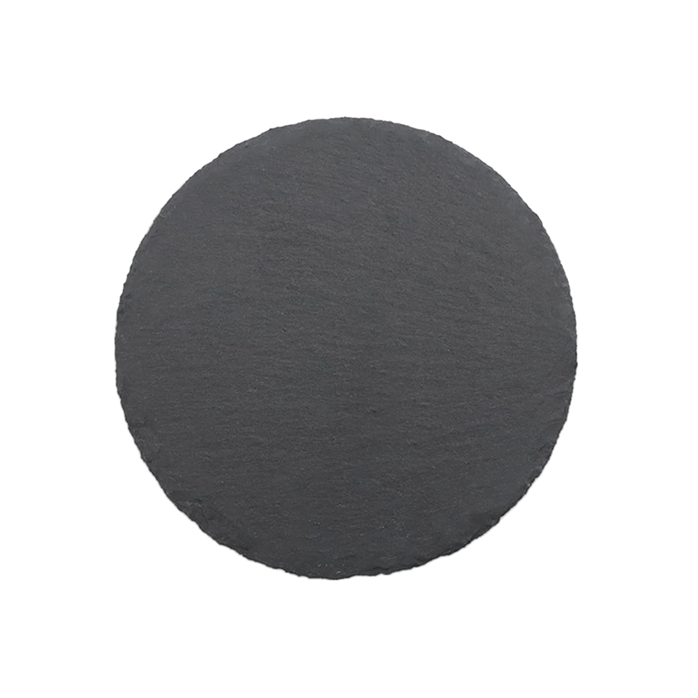 4-inch Custom Natural Black Slate Coaster — view 4